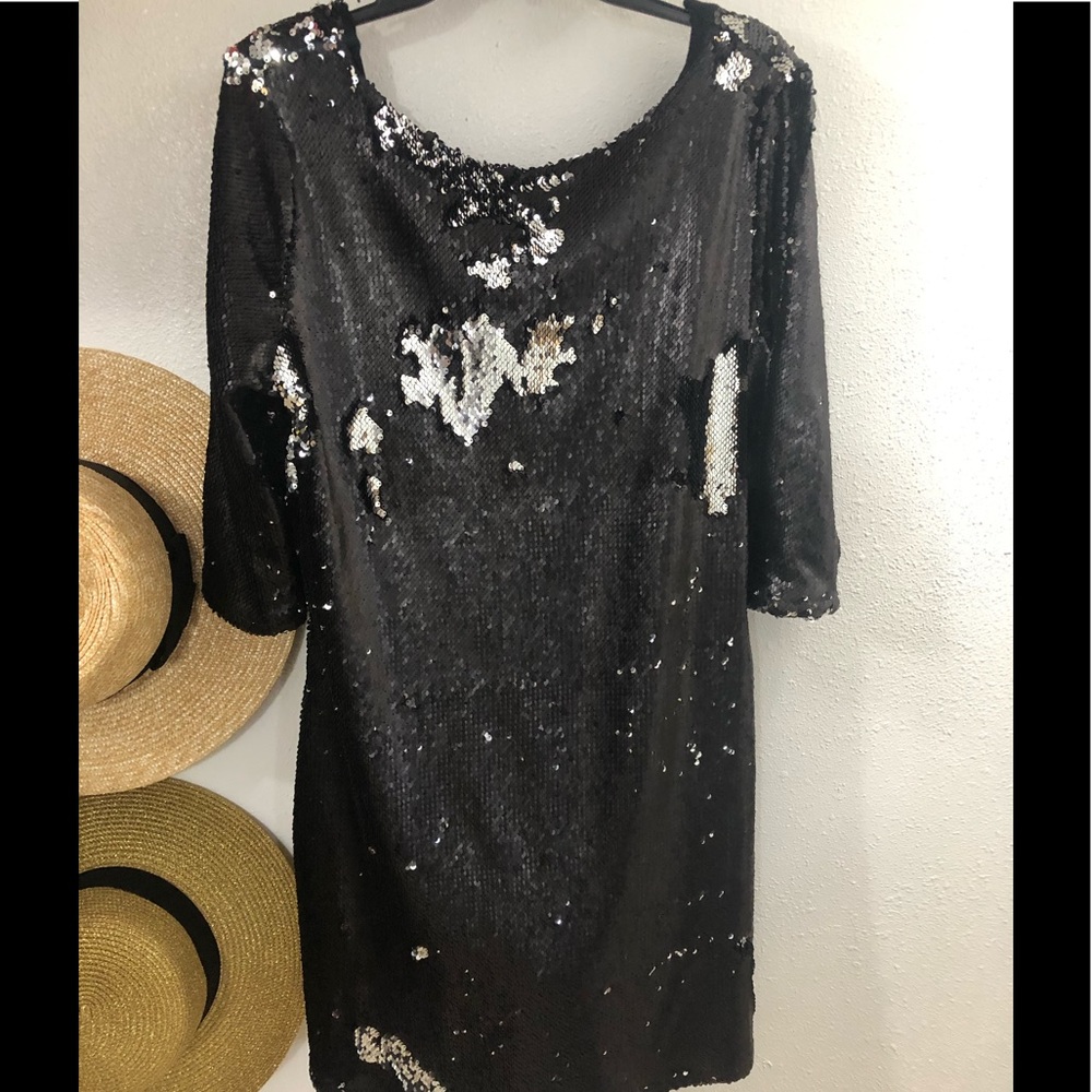 Trouve Reversible Sequin Dress